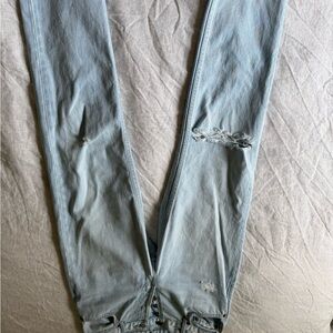 Light Blue Distressed Women's Jeans